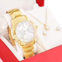 Relógio Feminino Champion Ana Hickmann Cronógrafo Dourado AH30111H