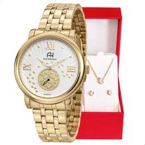Relógio Feminino Champion Ana Hickmann Dourado AH29007H Colar e Brincos Relógio Feminino Champion Ana Hickmann Dourado AH29007H Colar e Brincos