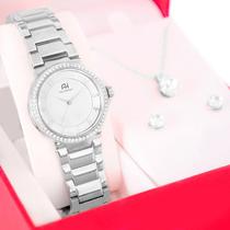 Relógio Feminino Champion Ana Hickmann Prata Analógico AH28633Q