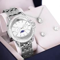 Relógio Feminino Champion Ana Hickmann Prata Analógico AH30120Q Relógio Feminino Champion Ana Hickmann Prata Analógico AH30120Q