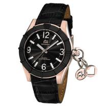 Relógio Feminino Champion Ana Hickmann Preto Couro AH20060P Colar e Brincos Relógio Feminino Champion Ana Hickmann Preto Couro AH20060P Colar e Brincos