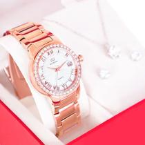 Relógio Feminino Champion Ana Hickmann Rosé Analógico AH28562Z Cristais