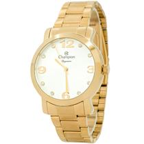 Relogio Feminino Champion Analogico Aço Inoxidavel Dourado Elegance Casual Original Com Colar e Brinco Resistente a Agua 1 Ano de Garantia CN26279W