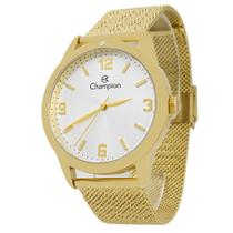 Relogio Feminino Champion Analogico Aço Inoxidavel Dourado Mostrador Branco Original Resistente a Agua 1 Anos de Garantia CN21238H