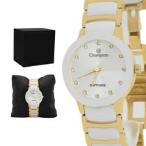 Relogio Feminino Champion Analogico Ceramica Dourado Resistente a Relogio Feminino Champion Analogico Ceramica Dourado Resistente a