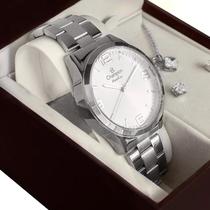 Relógio Feminino Champion Analógico Prata CN29893C