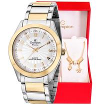 Relógio Feminino Champion Bicolor Analógico CN29409S Pulseira Berloques