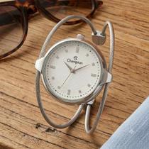 Relógio Feminino Champion CF25750Q Analógico Prata Bracelete Joia Aço Estilo Social Quartz 5 ATM Relógio Feminino Champion CF25750Q Analógico Prata Bracelete Joia Aço Estilo Social Quartz 5 ATM