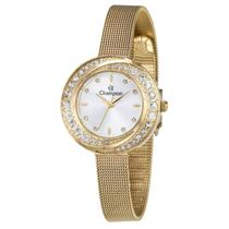 Relógio Feminino Champion CF25947H Dourado com Mostrador Prata Relógio Feminino Champion CF25947H Dourado com Mostrador Prata