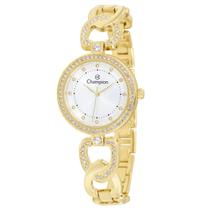 Relógio Feminino Champion CF26213H Dourado com Cristais