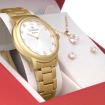 Relogio feminino champion com pedrinhas no visor c/ nota fiscal