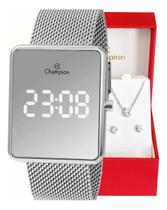 Relógio Feminino Champion Digital Espelhado Prata CH40080S