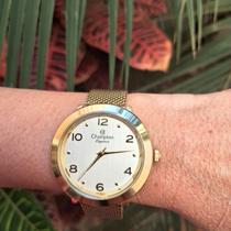 Relógio feminino Champion dourado 42mm CN24511H Relógio feminino Champion dourado 42mm CN24511H