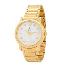 Relógio Feminino Champion Dourado Aço Inoxidável com Colar e Brinco Original Resistente à Água CN25252W Relógio Feminino Champion Dourado Aço Inoxidável com Colar e Brinco Original Resistente à Água CN25252W