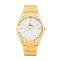 Relógio Feminino Champion Dourado Aço Inoxidável Mostrador Prata Original Resistente à Água CN21050H Relógio Feminino Champion Dourado Aço Inoxidável Mostrador Prata Original Resistente à Água CN21050H