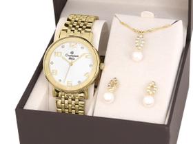 Relógio Feminino Champion Dourado CN26671W