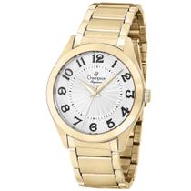 Relógio Feminino Champion Dourado Mostrador Branco com Kit CN25029W Relógio Feminino Champion Dourado Mostrador Branco com Kit CN25029W
