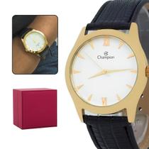 Relógio Feminino Champion Dourado Original Couro Resistente a Água Garantia 12 meses CH22742M Relógio Feminino Champion Dourado Original Couro Resistente a Água Garantia 12 meses CH22742M