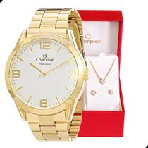 Relógio Feminino Champion Dourado Prova DAgua CN29892Z