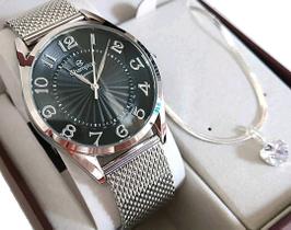 Relógio Feminino Champion Original a Prova D'água Prata CN24459T Relógio Feminino Champion Original a Prova D'água Prata CN24459T