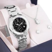 Relógio Feminino Champion Prata Analógico AH30246T Cronógrafo Relógio Feminino Champion Prata Analógico AH30246T Cronógrafo