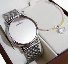 Relógio Feminino Champion Prata Digital Espelhado A Prova Dágua Original NF Pulseira Relógio Feminino Champion Prata Digital Espelhado A Prova Dágua Original NF Pulseira