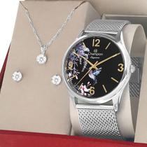 Relógio Feminino Champion Prata Original 1 Ano de Garantia Luxo