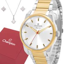 Relógio Feminino Champion Prata Original 1 Ano De Garantia