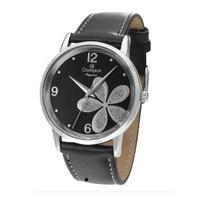 Relógio Feminino Champion Pulseira em Couro Preto Cn24324t