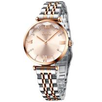 Relógio Feminino CIVO Original de Pulso Dourado com Pulseira Dourada e Prateada, Aço Inoxidável, Analógico, à Prova d'Água, para Mulheres de Bom Gosto Relógio Feminino CIVO Original de Pulso Dourado com Pulseira Dourada e Prateada, Aço Inoxidável, Analógico, à Prova d'Água, para Mulheres de Bom Gosto
