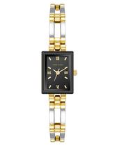 Relógio feminino com pulseira bicolor Anne Klein com mostrador preto