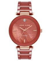 Relógio feminino com pulseira de diamante em cerâmica Anne Klein Relógio feminino com pulseira de diamante em cerâmica Anne Klein