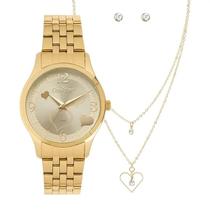 Relogio Feminino Condor Coraçao Dourado 3,6cm Relogio Feminino Condor Coraçao Dourado 3,6cm