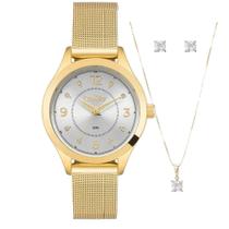 Relógio Feminino Condor Dourado com Kit semi Joias CO2035NIJ/K4K Relógio Feminino Condor Dourado com Kit semi Joias CO2035NIJ/K4K
