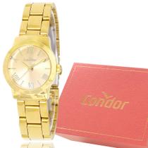 Relógio Feminino Condor Dourado Garantia 1 Ano Prova Dágua