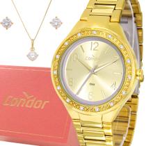 Relógio Feminino Condor Dourado Original 1 Ano de Garantia