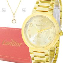 Relógio Feminino Condor Dourado Original 1 Ano de Garantia