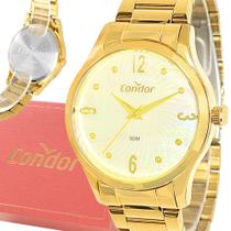 Relógio Feminino Condor Dourado Original 1 Ano de Garantia