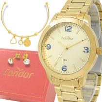 Relógio Feminino Condor Dourado Original Prova D'água Luxo