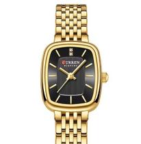 Relógio Feminino Curren 9093 Dourado/Preto Quadrado