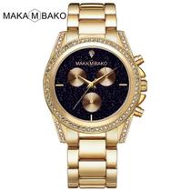 Relógio Feminino de Luxo aço inoxidável VA VA VOOM MK-514 À Prova D'Água
