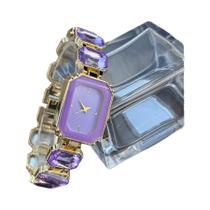 Relógio Feminino De Moda Com Grande Mostrador De Strass, Relógio De Pulso Quartz Estilo