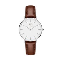 Relógio Feminino De Pulso Analógico Elegante Casual Marrom 32mm