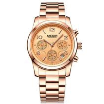 Relógio Feminino de Pulso Quartzo Luxuoso Estilo Esportivo Moda Casual