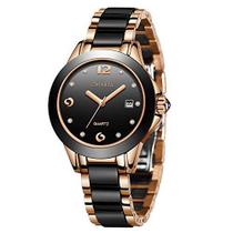 Relógio feminino de quartzo analógico da LIGE, moderno, casual, leve, para mulheres, à prova d'água, pulseira de cerâmic Relógio feminino de quartzo analógico da LIGE, moderno, casual, leve, para mulheres, à prova d'água, pulseira de cerâmic