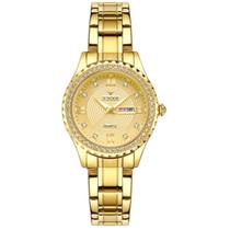 Relógio Feminino de Quartzo com Strass em Aço inoxidável Casual Relógio Feminino de Quartzo com Strass em Aço inoxidável Casual