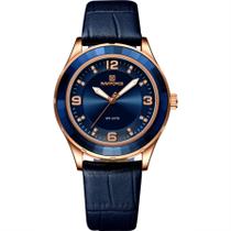 Relógio Feminino de Quartzo Design Elegante com Strass Impermeavel