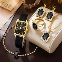 Relógio Feminino de Quartzo Luxo - Pulseira de Couro Azul Clássico