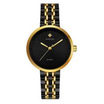 Relógio Feminino de Quartzo Minimalista Pulseira de Aço inoxidável A Prova Dagua