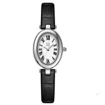 Relógio feminino de quartzo mostrador numeros romanos oval impermeavel - Relógio feminino de quartzo mostrador numeros romanos oval impermeavel -
